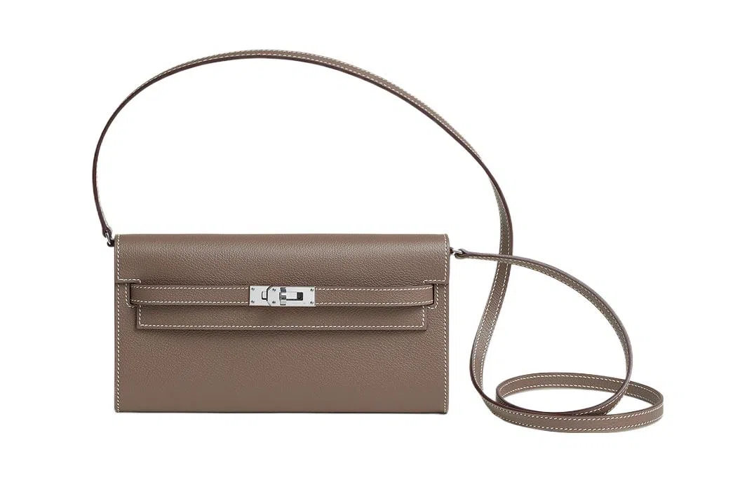 HERMES Kelly To Go classique Epsom 18 Etoupe