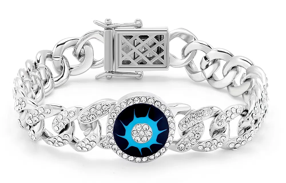 Cooraree Devil's Eye Cuban Chain Bracelet