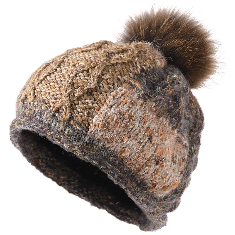 KENMONT Fox Pom Pom Wool Headband