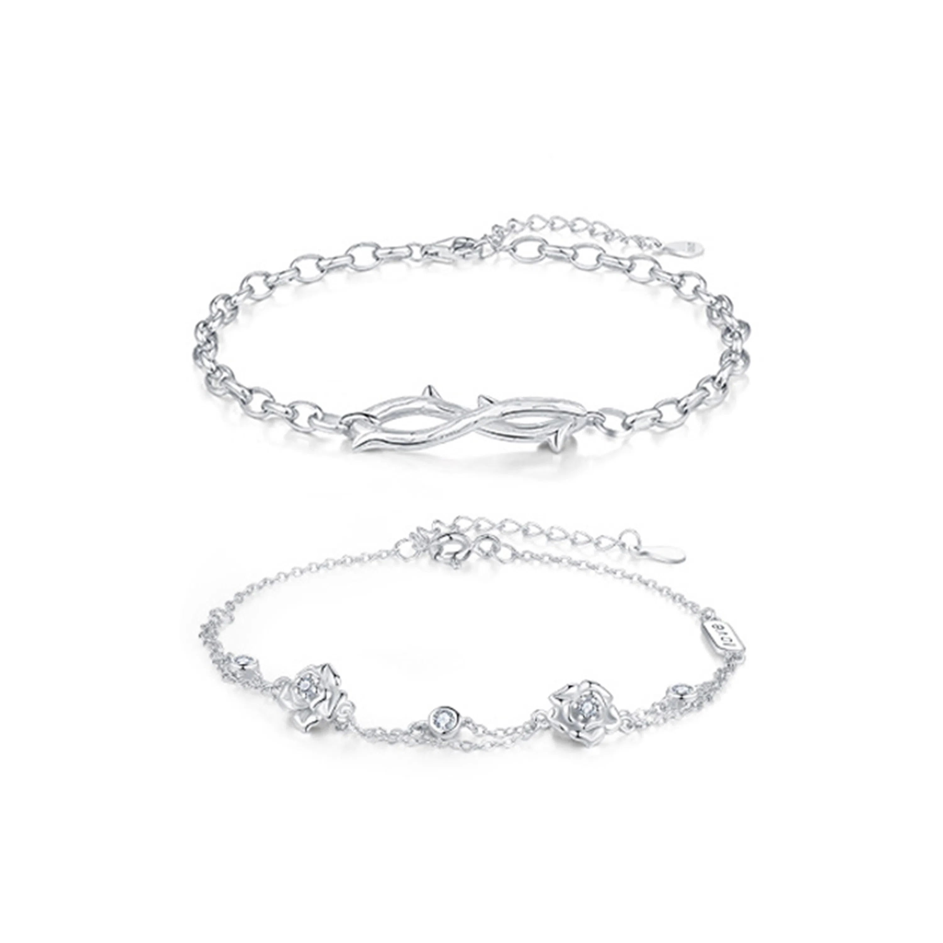 月之守护 荆棘玫瑰小众设计高级感森系树枝 合金 手链 男女同款情侣款 专属礼盒