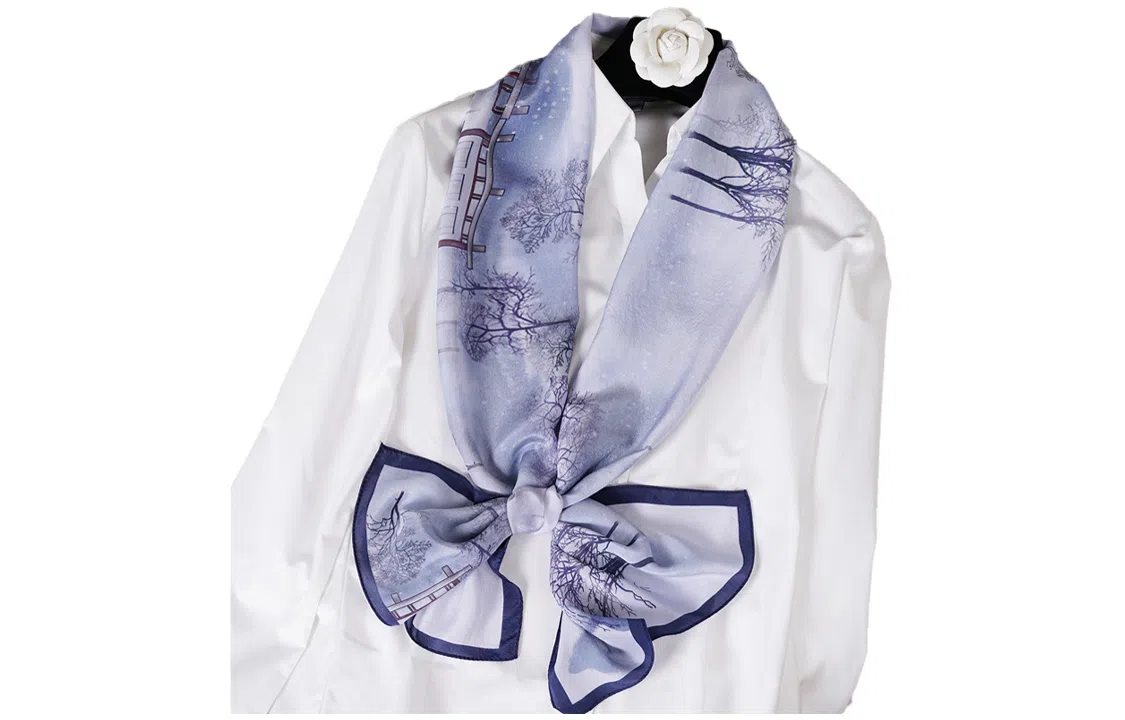 优幽兰 小众时尚百搭高级感气质优雅长条真丝四季通用防晒休闲舒适温柔淑女风穿搭 桑蚕丝 丝巾披肩围巾纱巾 女款