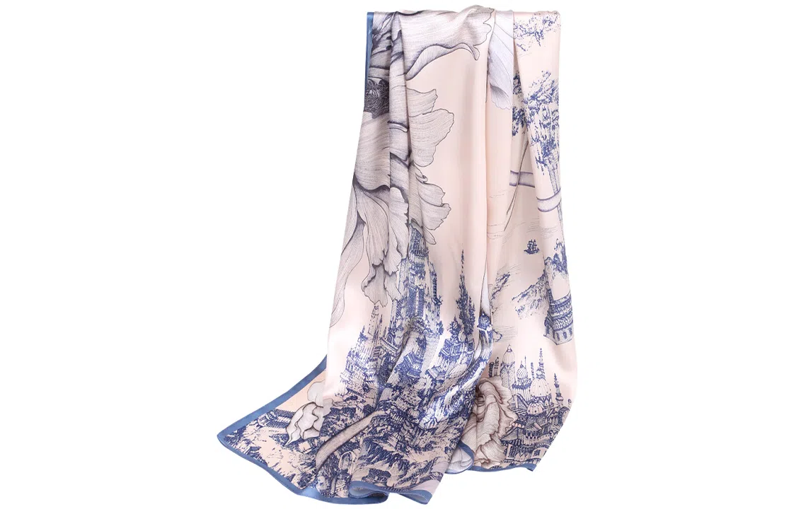 优幽兰 时尚百搭小众高级感温柔气质优雅长条真丝四季通用防晒休闲舒适 桑蚕丝 丝巾披肩围巾纱巾 女款