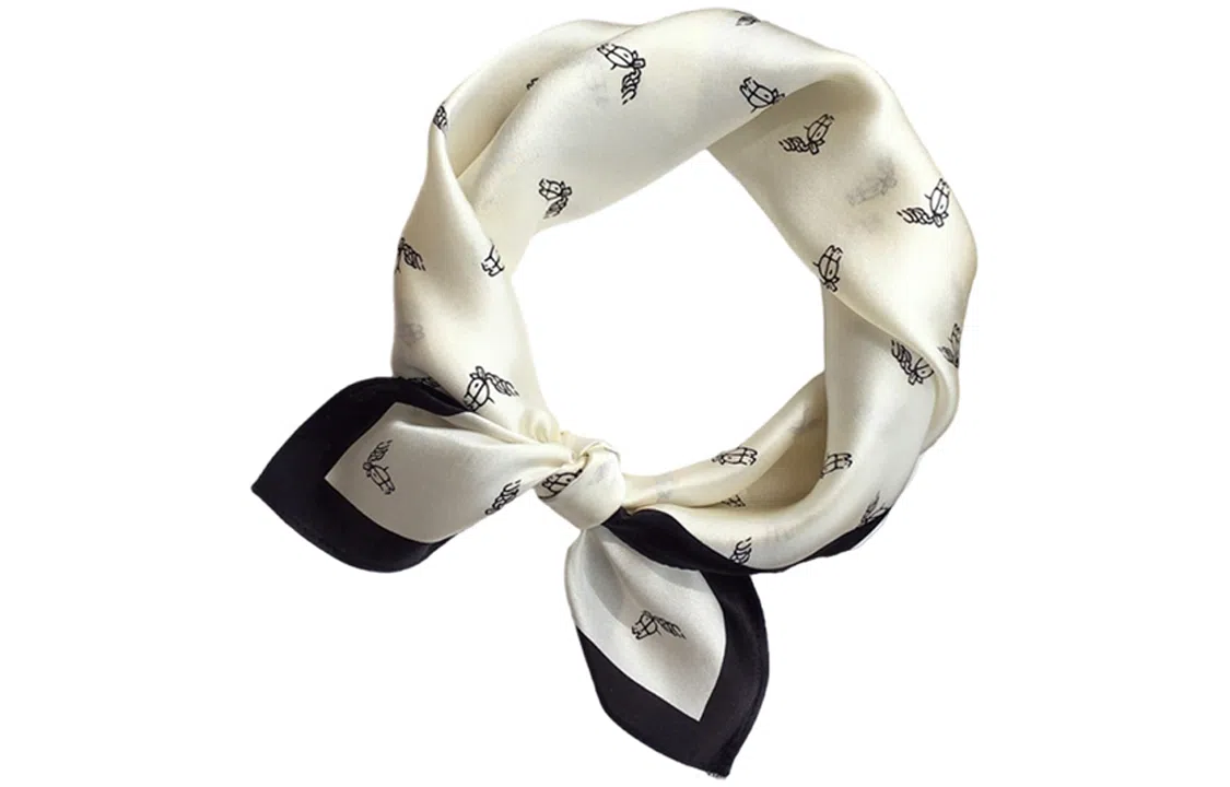 优幽兰 小方巾 优雅 小众 桑蚕丝 丝巾 女款