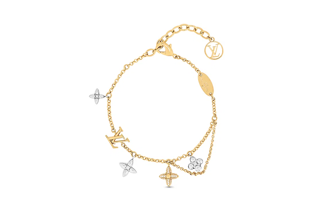 Louis Vuitton Gram Round Pendant Bracelet Gold