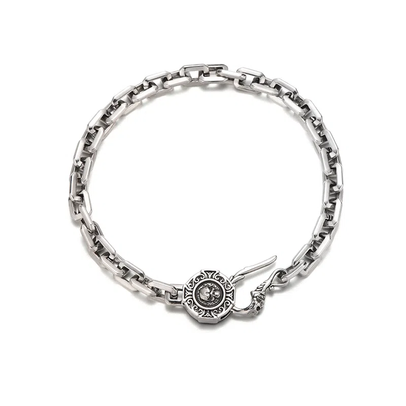 IDEAGEMER Skull Cross Chain Bracelet