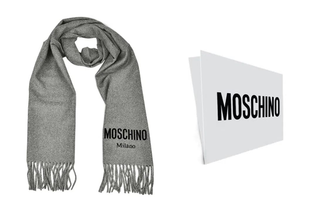 Moschino Classic Logo Wool Scarf