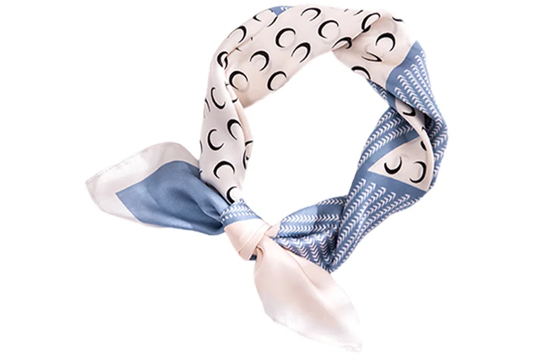 优幽兰 百搭时尚设计感拼色搭配衬衫高级感薄款细窄多功能装饰实用减龄气质穿搭礼盒装 丝巾小方巾 女款