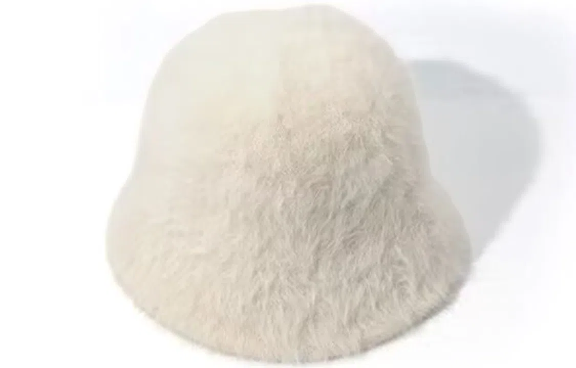 优幽兰 纯色防风防  纯色防风防寒兔毛针织加厚保暖高级感小众学生穿搭 兔毛 渔夫帽 女款