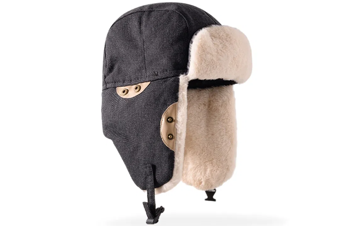 优幽兰 加绒加厚防风防寒保暖护耳户外骑行 雷锋帽 男女同款情侣款