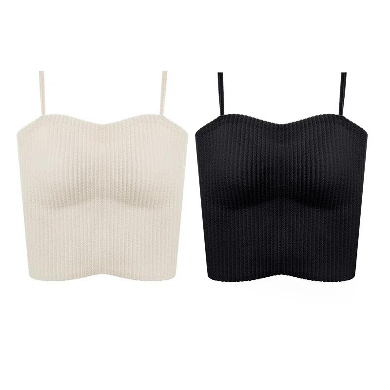 内在密码细吊带背心女单穿内搭美背打底自带胸垫免穿文胸一体外穿防走光内衣两件装