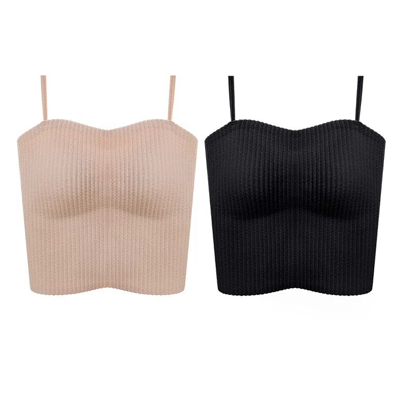 内在密码细吊带背心女单穿内搭美背打底自带胸垫免穿文胸一体外穿防走光内衣两件装