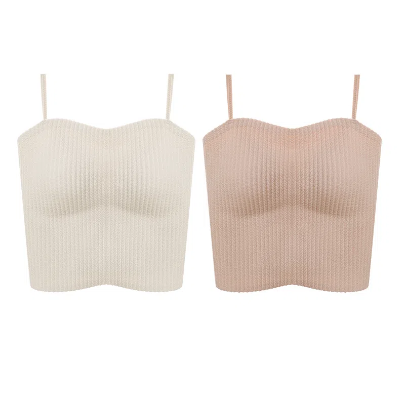 内在密码细吊带背心女单穿内搭美背打底自带胸垫免穿文胸一体外穿防走光内衣两件装