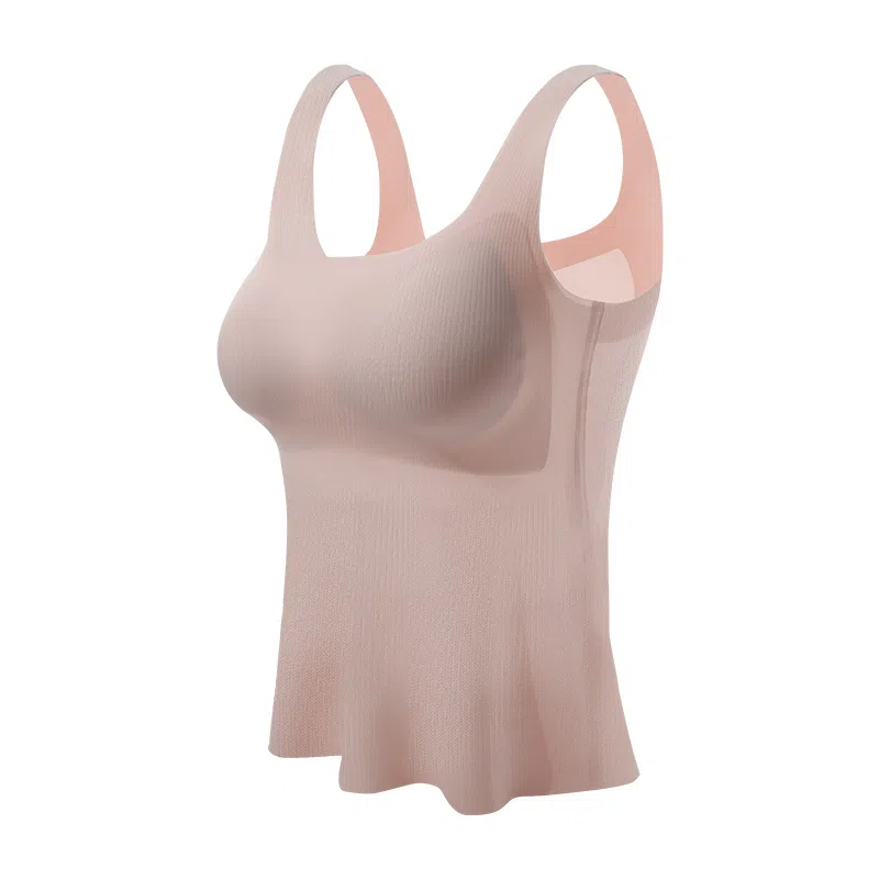 内在密码吊带背心式秋冬免穿文胸内衣女无痕内搭打底带胸垫螺纹方领美背