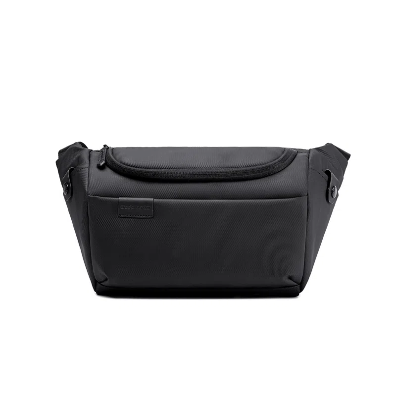 北极猎人 时尚大容量日常出行 涤纶 单肩包胸包腰包 常规 男款 黑色/灰色