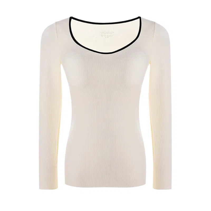 内在密码 赫本领保暖内衣女秋冬免穿文胸聚拢内搭外穿打底衫上衣 女款