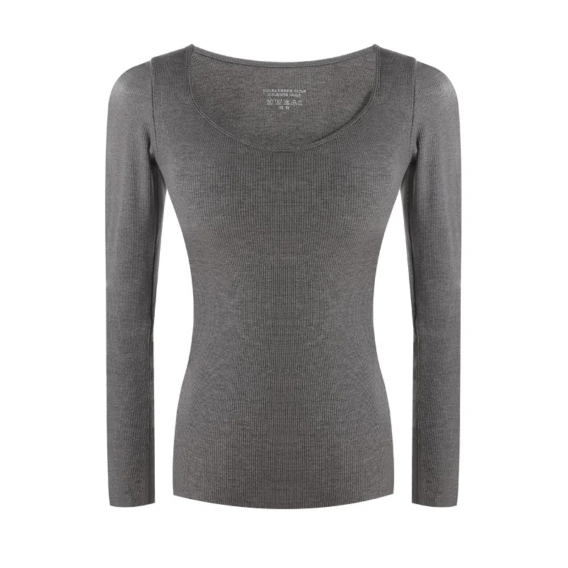 内在密码 赫本领保暖内衣女秋冬免穿文胸聚拢内搭外穿打底衫上衣 女款