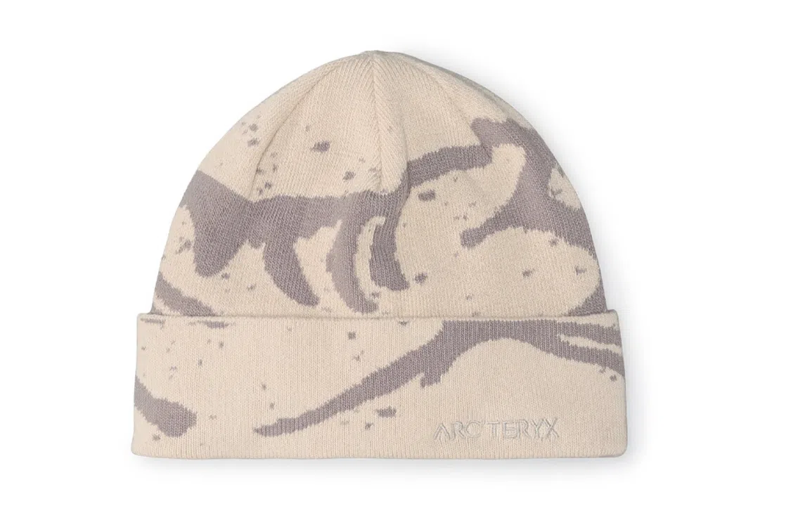 Arcteryx Logo Beanie Eggshell White