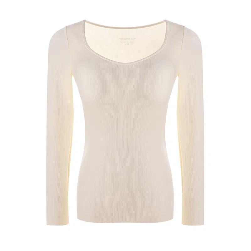 内在密码 赫本领保暖内衣女秋冬免穿文胸聚拢内搭外穿打底衫上衣 女款