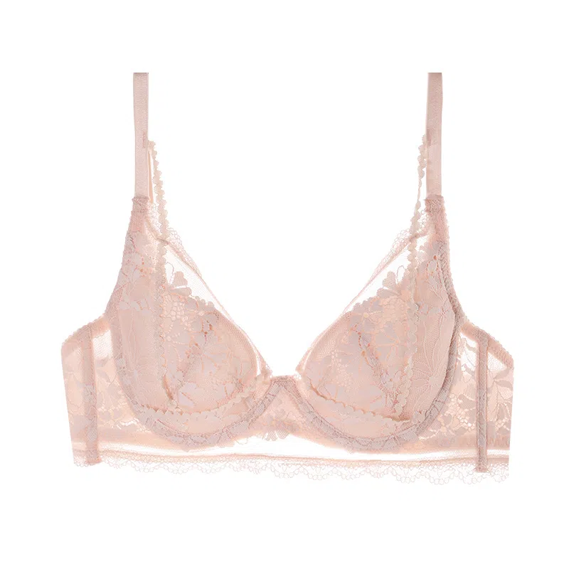 内在密码  薄款聚拢内衣女大胸显小胸法式蕾丝防下垂文胸