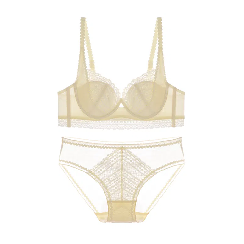 内在密码 大胸显小显瘦收副乳防下垂法式纯欲性感蕾丝超薄聚拢文胸两件装