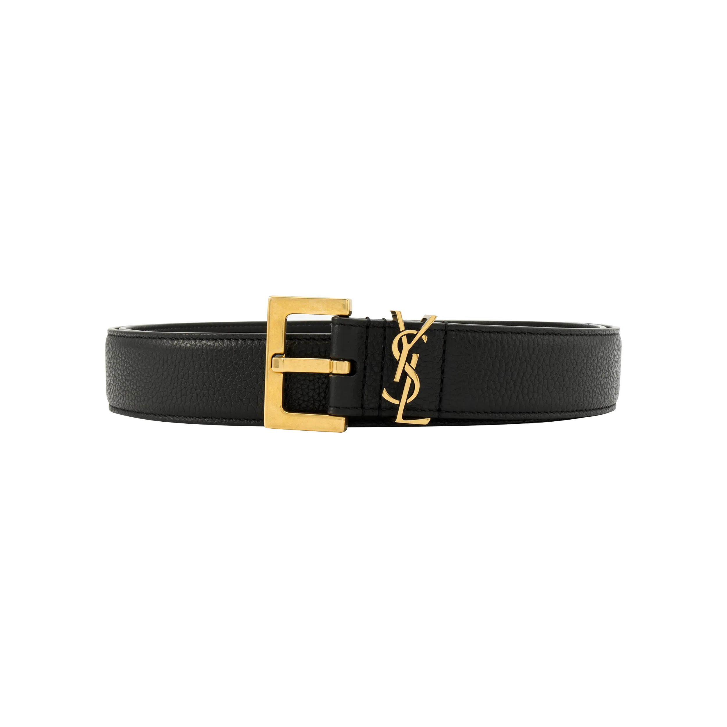 Saint Laurent YSL Logo Calfskin Belt