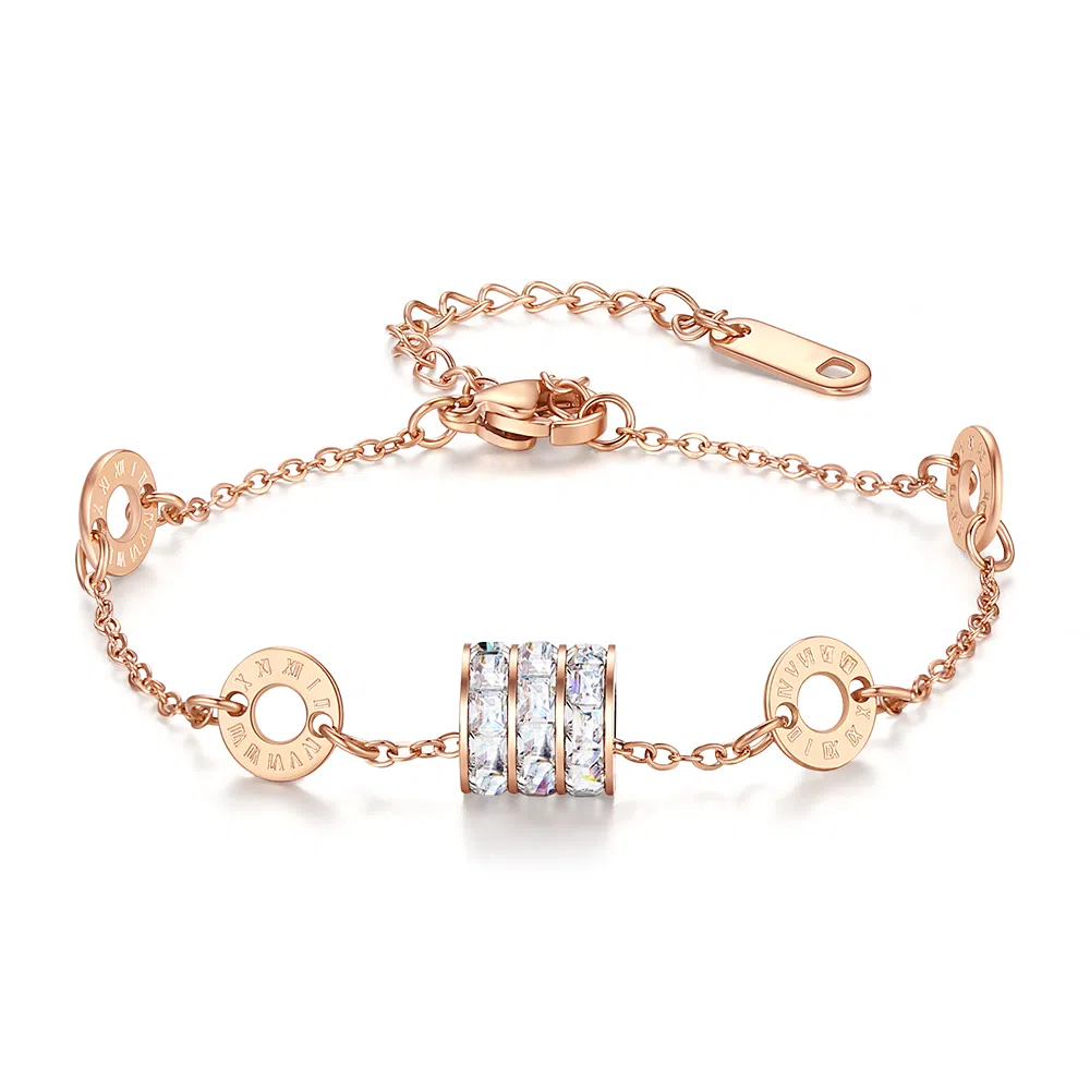 饰伴 纤细小腰罗马数字 双蝶戴高级设计感轻奢气质小众新款 手链 女款