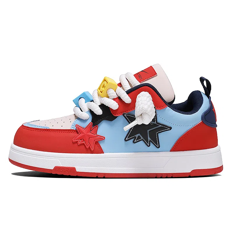 双星八特 鸳鸯拼接复古增高礼盒休闲舒适潮流百搭加绒 防滑耐磨 低帮 板鞋 男女同款