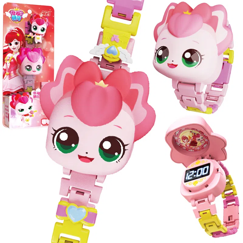 奇妙萌可 爱心萌可 电子发光手表创意 玩具