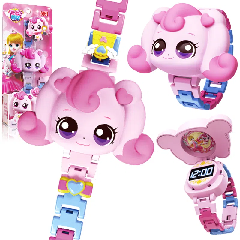 奇妙萌可 爱心萌可 电子发光手表创意 玩具
