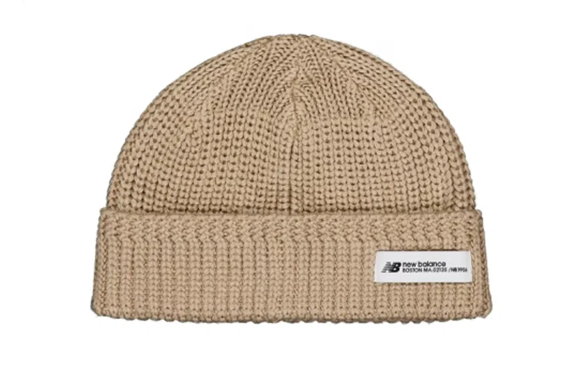 New Balance Logo Beanie Khaki