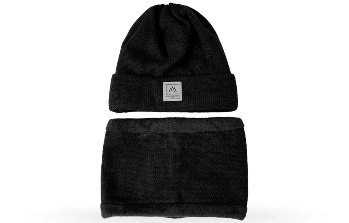 优幽兰 显脸小 一体针织 防风防寒加厚 保暖户外骑车 绒线帽 男女同款情侣款