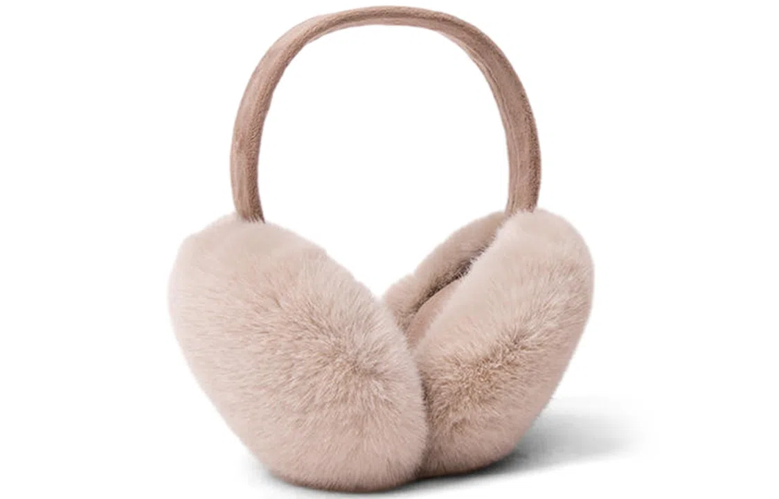 优幽兰 防风防寒防噪音睡觉隔音头戴式 貂毛 耳罩 女款