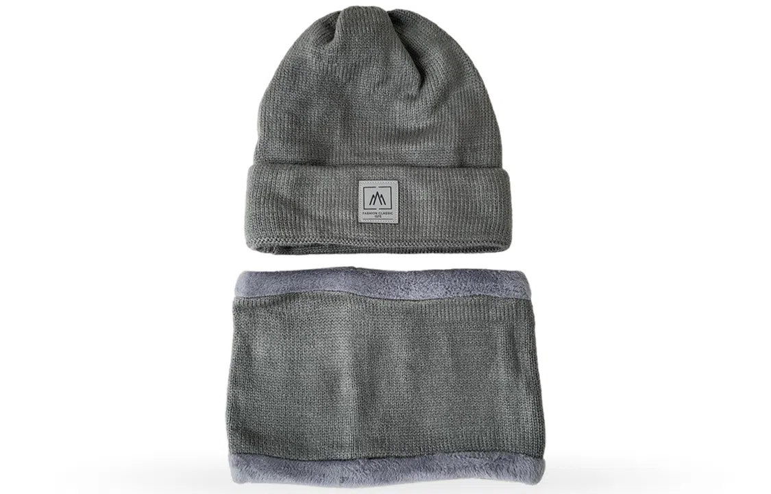 优幽兰 显脸小 一体针织 防风防寒加厚 保暖户外骑车 绒线帽 男女同款情侣款