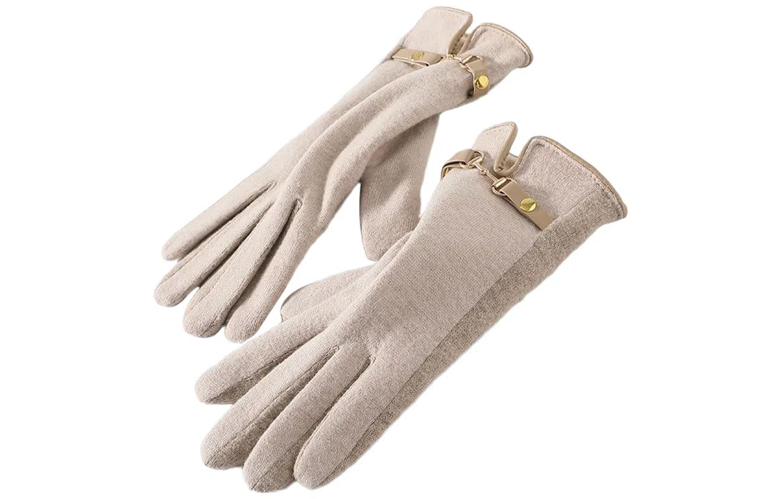 优幽兰 纯色保暖 防风防寒骑车实用旅游保暖开车通勤电瓶车 百搭韩版护手闺蜜同款穿搭 羊毛 涤纶 绒线手套 女款