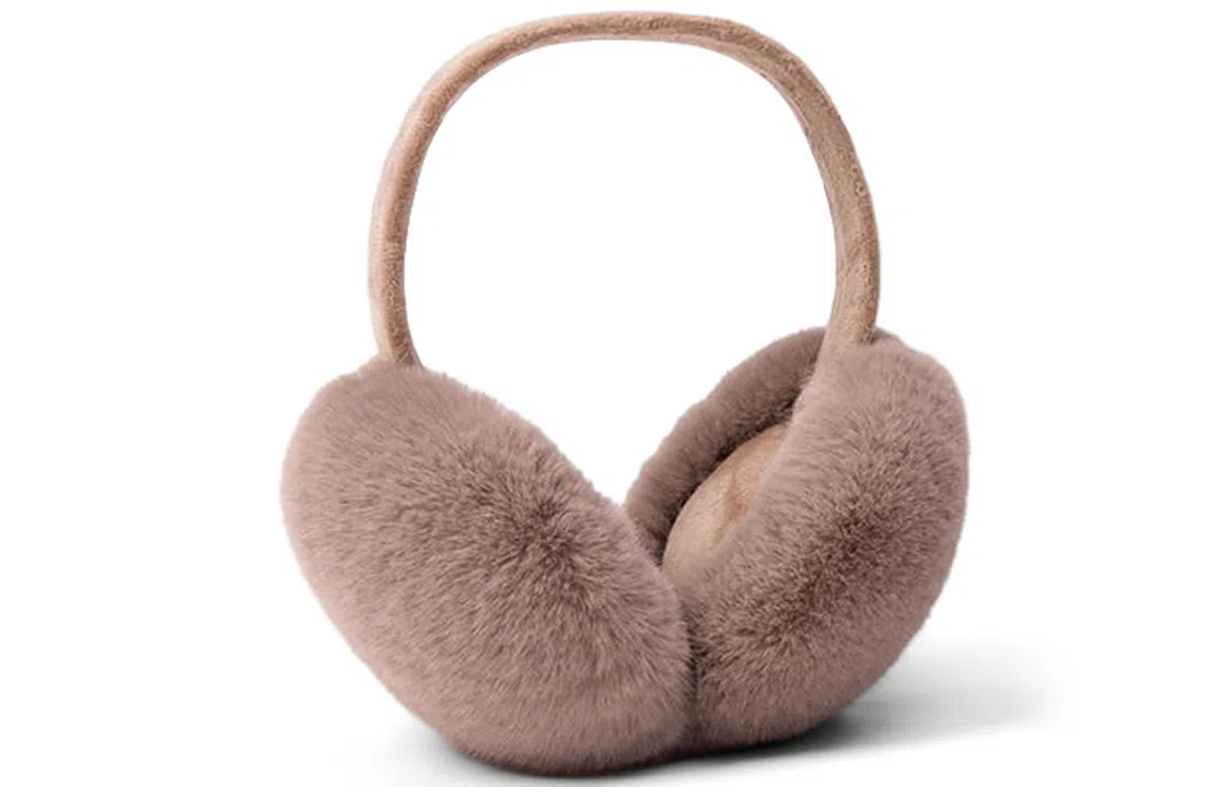 优幽兰 防风防寒防噪音睡觉隔音头戴式 貂毛 耳罩 女款