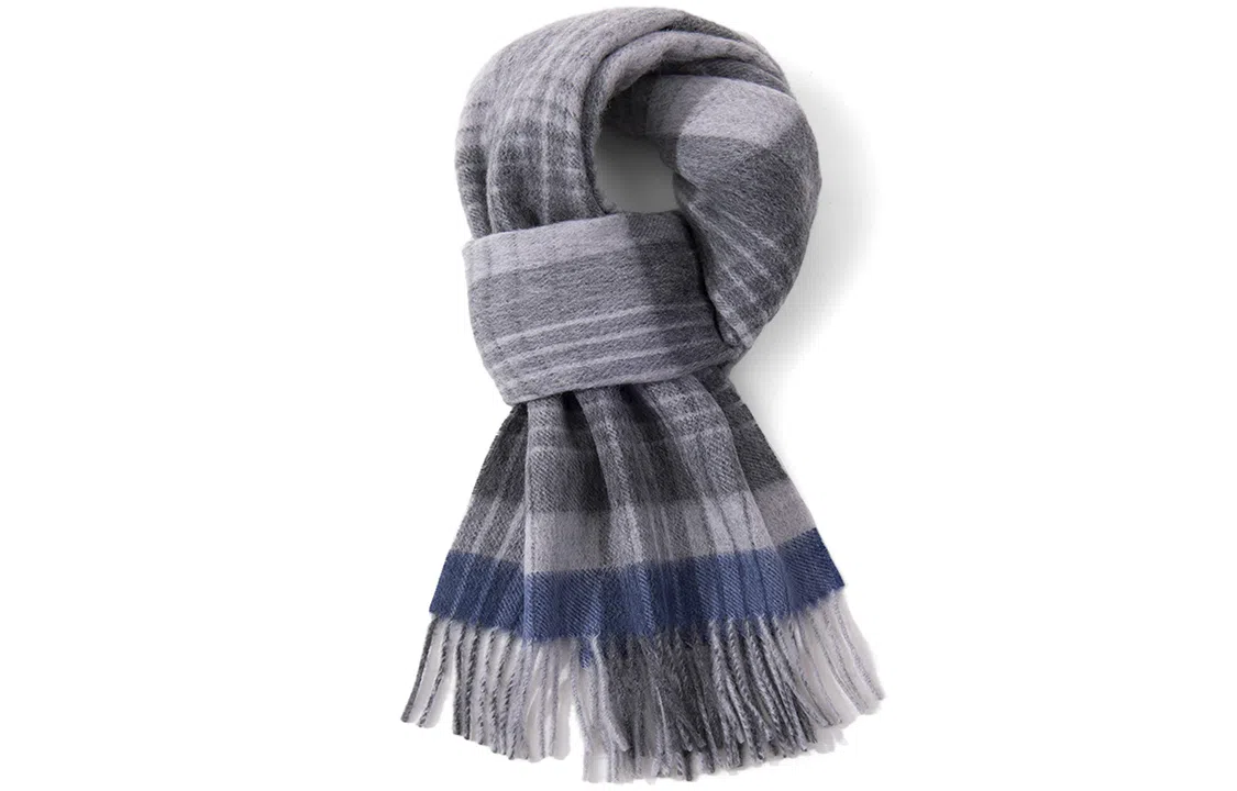 优幽兰 加厚保暖 防风防寒高级 绒线围巾 男款