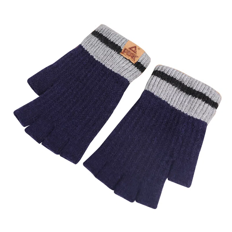 匹克 半指写字露指韩版针织毛线骑行保暖 绒线手套 男女同款情侣款