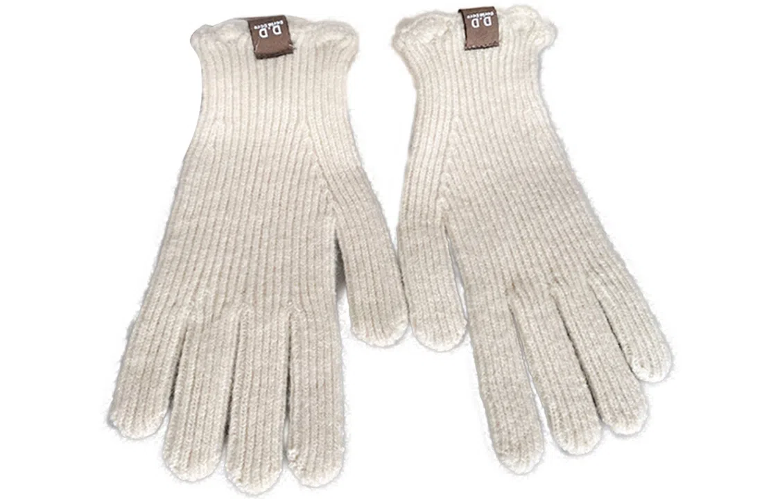 优幽兰 户外骑车纯色可触屏防寒防冻加绒加厚 旅游实用保暖出行 百搭小众设计感 通勤针织耐用护手 绒线手套 女款