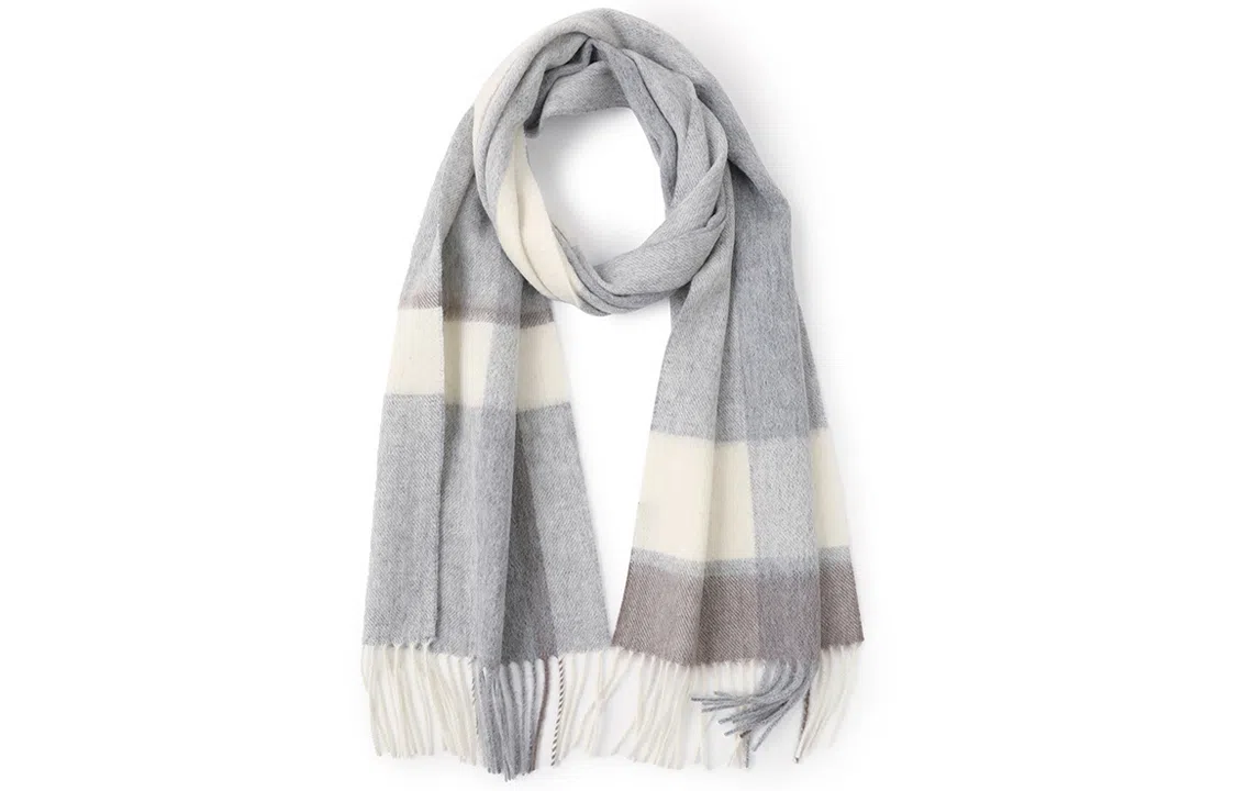 优幽兰 针织加厚护脖子防风防寒保暖休闲高级感 绒线围巾 男款