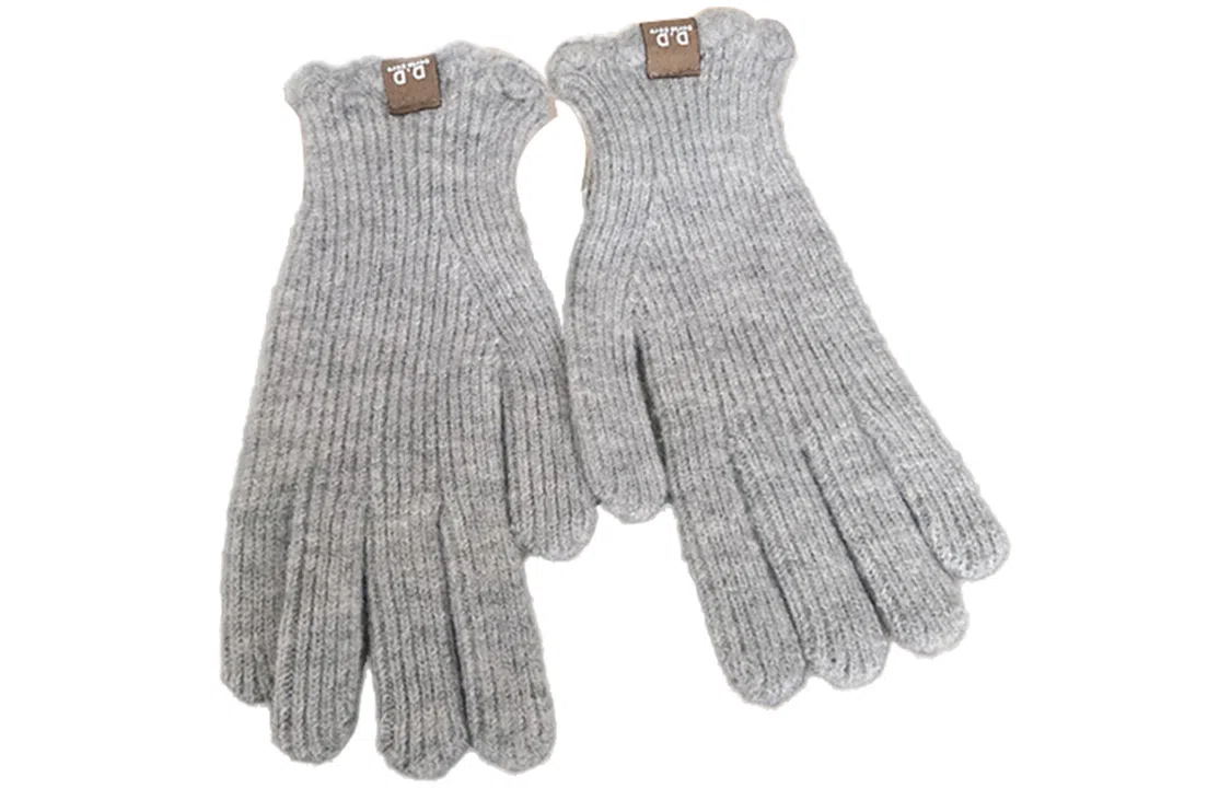 优幽兰 户外骑车纯色可触屏防寒防冻加绒加厚 旅游实用保暖出行 百搭小众设计感 通勤针织耐用护手 绒线手套 女款