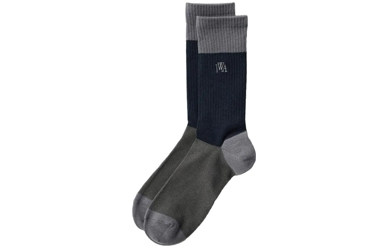 UNIQLO x JW Anderson FW23 Patchwork Mid-Calf Socks Navy