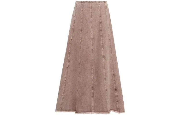 美洋 干枯玫瑰立体拼接牛仔短裙 粉色