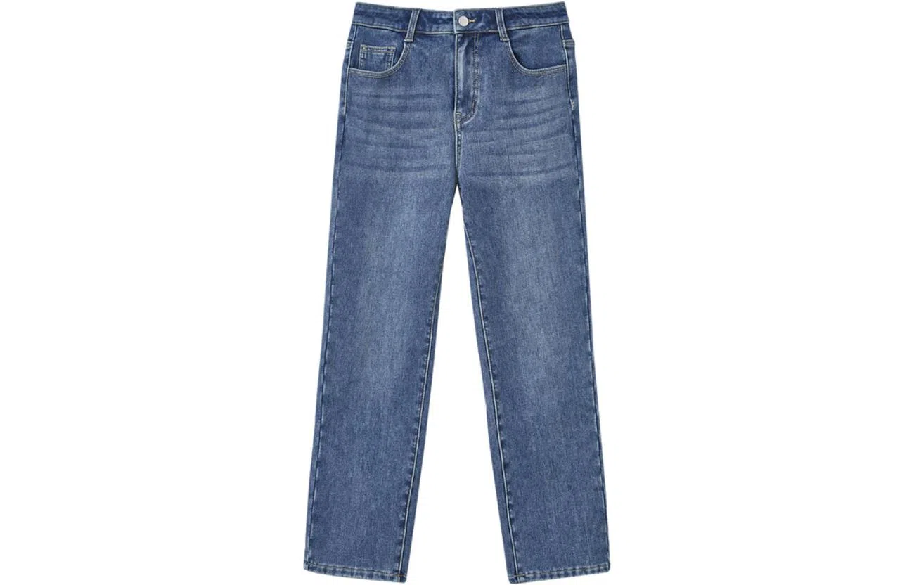 【dme】 高腰显瘦直筒牛仔裤 女款 牛仔蓝