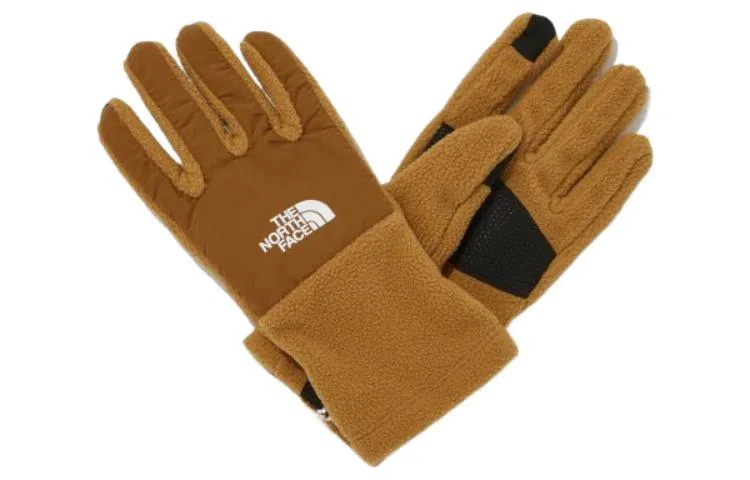 The North Face Logo Gloves Brown