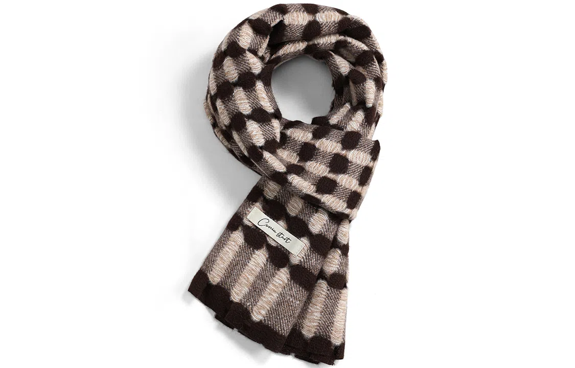 优幽兰 针织加厚护脖子防风防寒保暖氛围感 绒线围巾 女款