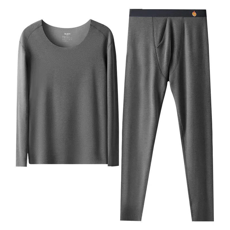 恒源祥 德绒无痕发热紧身打底保暖套装 男款