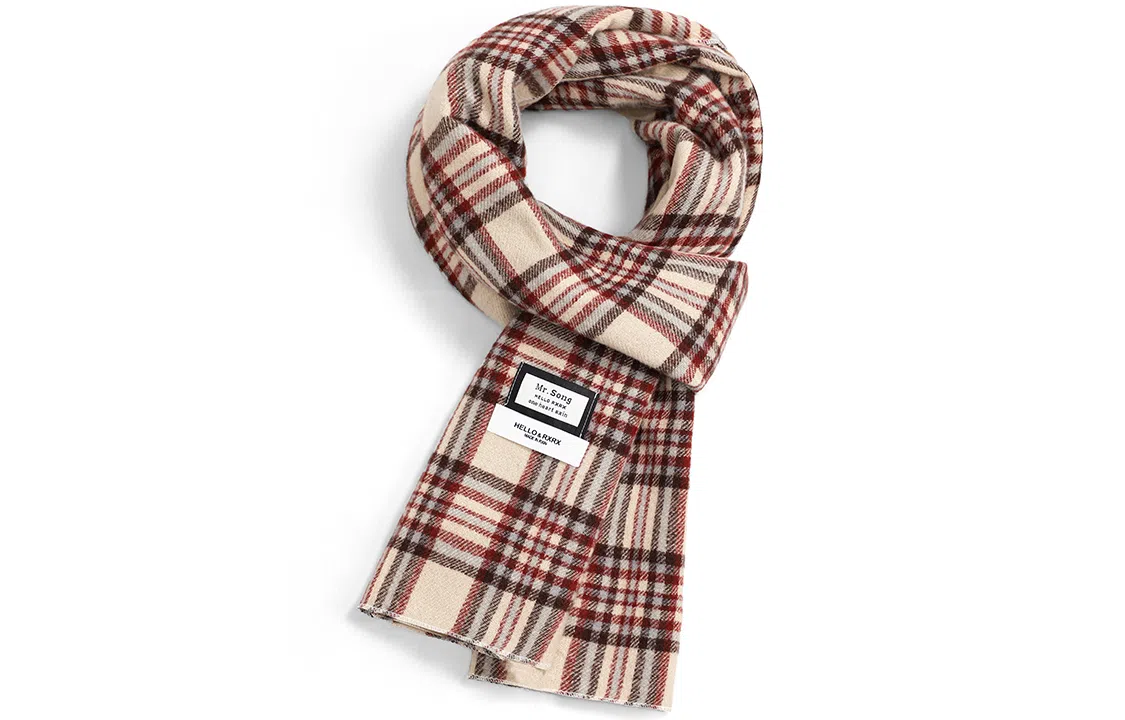 优幽兰 格子 加厚 防风防寒保暖 护脖子高级感韩系穿搭 绒线围巾 女款