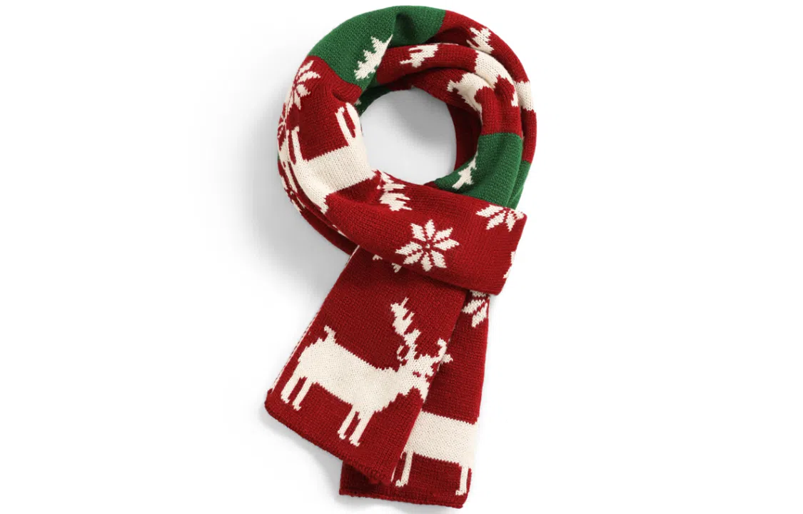 优幽兰 新年氛围感 秋冬季百搭潮流时尚仿羊绒加厚保暖护脖子大牌经典款防风防寒 绒线围巾 女款