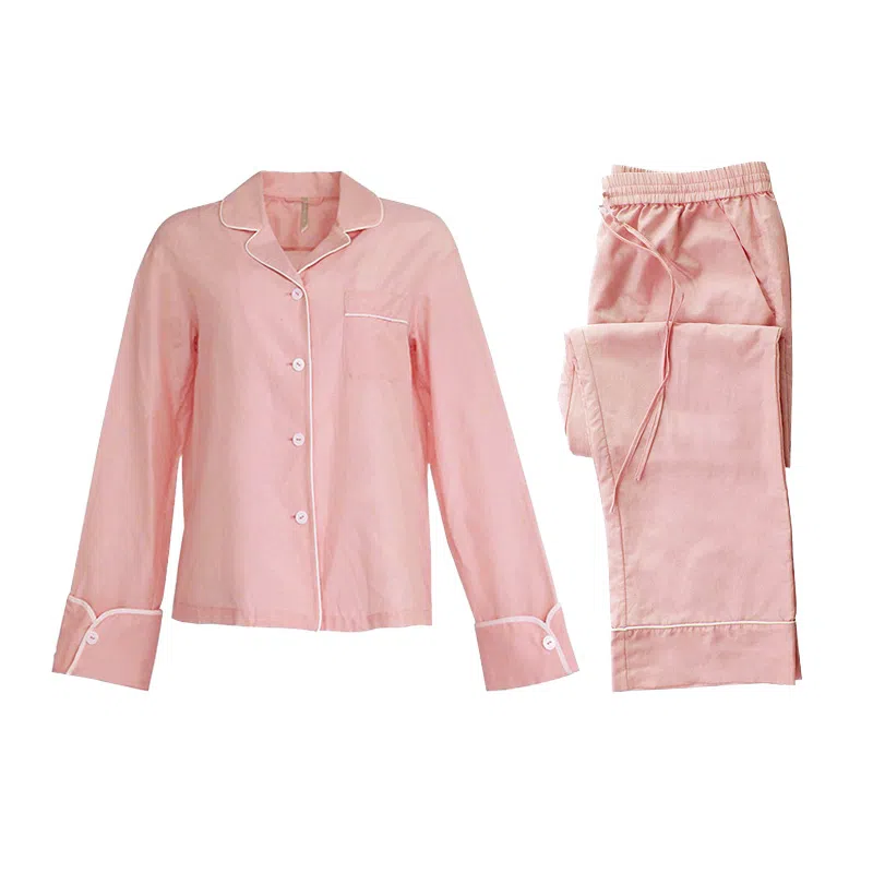 桑罗 新品桑蚕丝丝棉睡衣套装柔软透气亲肤自在秋冬可外穿 家居套装 女款