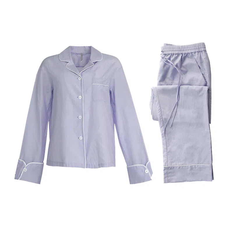 桑罗 新品桑蚕丝丝棉睡衣套装柔软透气亲肤自在秋冬可外穿 家居套装 女款